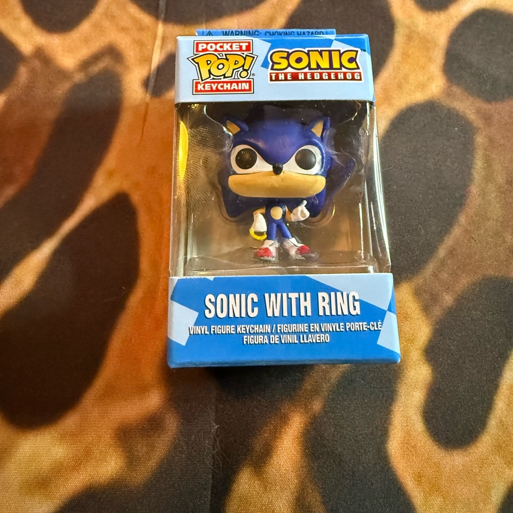 Funko Sonic the Hedgehog Blue Keychain with Ring